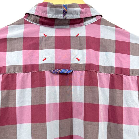 Robert Graham The Freshly Laundered Button Up Red Long Sleeve Shirt-Mens Large - Picture 5 of 8
